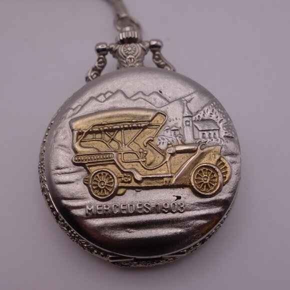Swiss Hunter Quartz Mercedes 1903 Working Pocket Watch - Picture 2 of 15